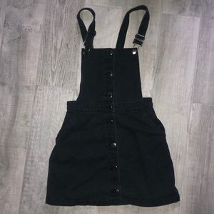 Black overall dress